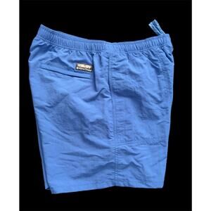 NWT Alpine Design Men’s 5” Pull On Blue Nylon Athletic Shorts Size Medium